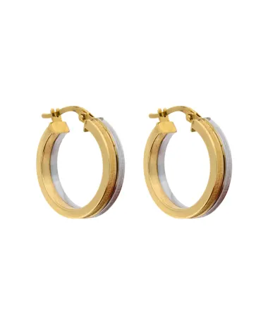 14CT T/T DOUBLE HOOP 5mm/15mm